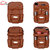 Autofurnish 3D Car Auto Seat Back Multi Pocket Storage Bag Organizer with Car Meal Tray (Tan)