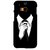 Snooky Printed White Collar Mobile Back Cover For HTC One M8 - Multicolour