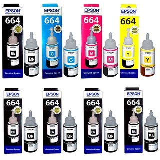 Epson Multi Ink Pack of 8 T664 1b set  T6641 blk 4 pcs offer