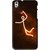 Snooky Printed Burning Man Mobile Back Cover For HTC Desire 816 - Brown