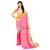 Meia Grey & Pink Georgette Printed Saree With  (Combo)