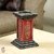 Black and Red Hand Painted Candle Holder