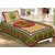 Attractivehomes Strawberry Rajwada Single Bedsheet With 1 Pillow Cover