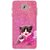 Snooky Printed Pink Cat Mobile Back Cover For Samsung Galaxy J7 Max - Multicolour