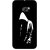 Snooky Printed Thinking Man Mobile Back Cover For HTC One M10 - Black