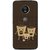 Snooky Printed Wake Up Coffee Mobile Back Cover For Moto G5 Plus - Brown