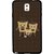 Snooky Printed Wake Up Coffee Mobile Back Cover For Samsung Galaxy Note 3 - Brown