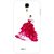 Snooky Printed Rose Girl Mobile Back Cover For Micromax Canvas Juice A177 - Multicolour