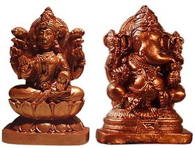 Laxmi Ganesha Navdhanya (Copper Colour)