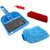 Stylewell Combo Of Mini Dustpan  Broom Set, Carpet / Mats / Bed Cleaning Brush With Microfiber Washing Hand Glove Mitts