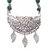 Meia Rhodium Plated Green Alloy Necklace Set For Women