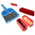 Stylewell Combo Of Mini Dustpan  Broom Set,  Carpet / Mats Cleaning Plastic Brush With Magic Roller Hand Dust Brush