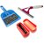 Stylewell Combo Of Mini Dustpan  Broom Set, Magic Roller Hand Dust Cleaning Brush With Non Scratch Sprayer Glass Wiper