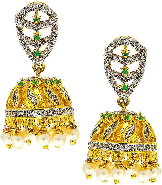 Anuradha Art Grey Colour Styled With Thread Fancy Designer Earrings For Women//Girls