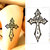 3D Temporary Tattoo Sticker Stars Flower Design For Men Women Girls Hand Arm Waterproof Heart Design Size - 19x12cm