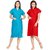 Be You Terry Cotton Blue-Red Women Bathrobes Combo Pack of 2