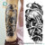 3D Temporary Tattoo Sticker Stars Robot Flower Design For Men Women Girls Hand Arm Waterproof Heart Design Size - 20x10cm