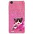 Snooky Printed Pink Cat Mobile Back Cover For Vivo Y27L - Multi