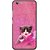 Snooky Printed Pink Cat Mobile Back Cover For Vivo Y53 - Multi