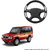 Autofurnish (AFSC-712 Flake Black) Leatherite Car Steering Cover For Tata Sumo
