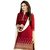 TexStile Red And Cream Colour Cotton Embroidery Salwar Suit For womens (DMBannoEm)