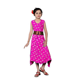 Buy White World Birthday Party wear Baby Girls Rayon Fabric Pink Color Frock Dress 12 14 Years Girls Online 699 from ShopClues
