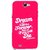 Snooky Printed Live the Life Mobile Back Cover For Samsung Galaxy Note 2 - Multicolour