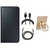 Lenovo K5 Plus Premium Leather Cover with Ring Stand Holder, USB Cable and AUX Cable