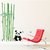 EJA Art Panda With Bamboo Sticks Covering Area 130 x 120 Cms Multi Color Sticker