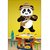 EJA Art Cute Panda Covering Area 60 x 45 Cms Multi Color Sticker