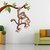 EJA Art Hangging Monkey with Banana Covering Area 75 x 75 Cms Multi Color Sticker