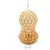 AuraDecor Crystal Hanging Gold Finish Tealight Holder With A Tealight