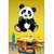 EJA Art Panda Covering Area 60 x 50 Cms Multi Color Sticker