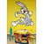 EJA Art Bunny Covering Area 60 x 60 Cms Multi Color Sticker