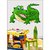 EJA Art Happy Crocodile Covering Area 60 x 45 Cms Multi Color Sticker