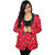 Gugi Designs Red  Black Color Cotton Blazer For Women's