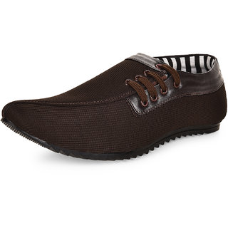 Essence Men's Brown Synthetic Slip-On Party Shoes