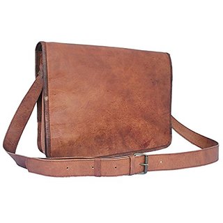 Genuine Leather Bag Messenger Office School College Genuine Leather Bag Messenger Office School College Laptop Shoulder Real Brown Briefcase