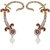 Fashion Frill Style Statement Mehroon with golden tone A.D Stone Studded Earcuff
