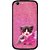 Snooky Printed Pink Cat Mobile Back Cover For Micromax Canvas 4 A210 - Multicolour