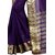 Ozon Designer Fab Purple Cotton Silk Saree with blouse