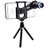 Combo 8X Zoom Telescope Lens with Tripod  Adjustable Mobile Holder + 3in1 Universal Mobile Lens Kit with Clip