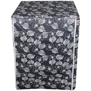 Dream Care Floral Grey  Colored waterproof and dustproof washing machine cover for fully automatic front Load 6.5kg to 7.5kg washing machine