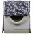 Dream Care Floral Grey  Colored waterproof and dustproof washing machine cover for fully automatic front Load 7.5kg to 8.5kg washing machine
