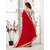 Meia Red Chiffon Embroidered Saree With Blouse