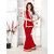 Meia Red Chiffon Embroidered Saree With Blouse