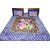 Prem Industries Cotton Double Bedsheet in Rajasthani Traditional Print with 2 Pillow Covers King Size 100 X 100 Inches-Purple Colour
