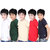 Kidzo Boys Solid T Shirt  (Multicolor, Pack of 5)