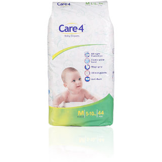 Care4 Hygiene Baby Diapers Medium Size (44 Count)