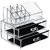 SPAZIES Acrylic 2 Drawer With 9 compartments Home Makeup Cosmetic Conceal Lipstick Stand Eye shadow Brushes Jewellery Or